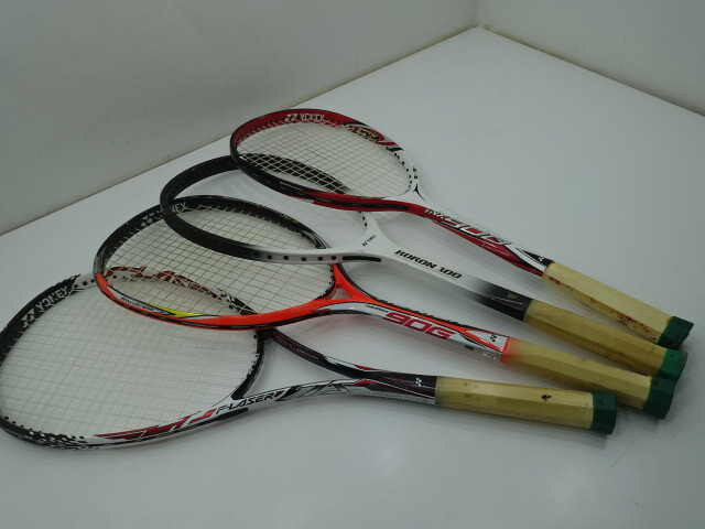 YONEX　ヨネックス軟式テニスラケット4本　Ｆ-LASER7Ｓ　INX900　NEXIGA90G　BR-300　送料無料_テニスラケット4本です。