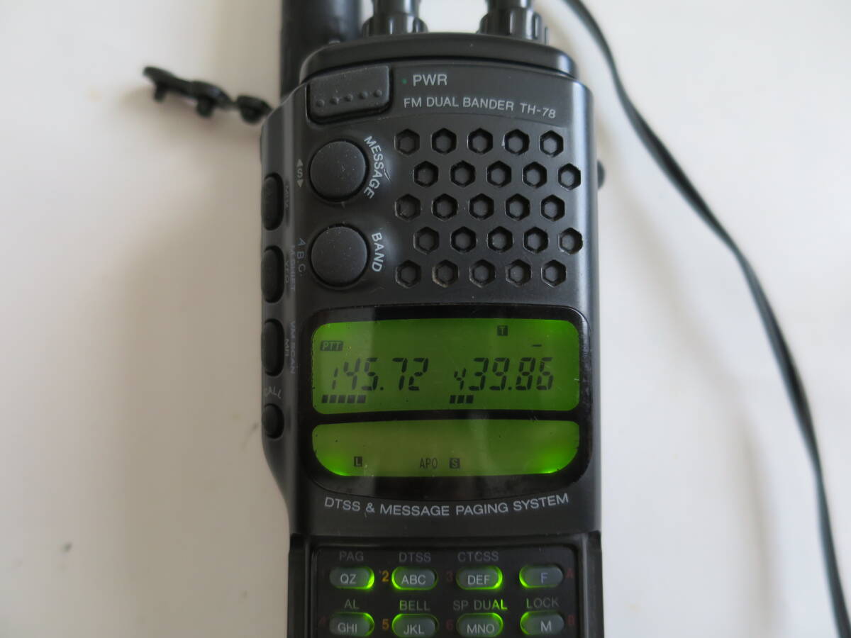  used Kenwood made 144/430MHZ FM handy transceiver TH-78 with defect 