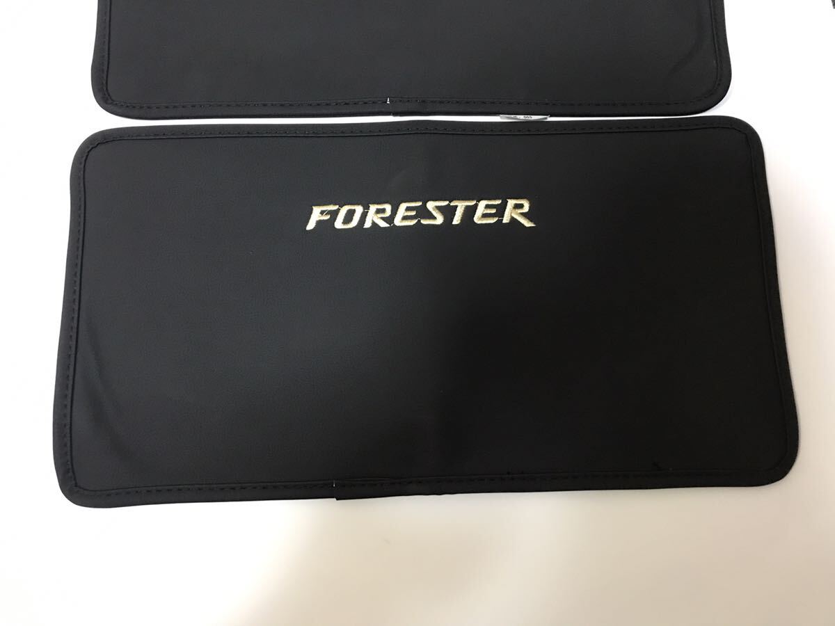 送料無料【FORESTER ロゴ入り シートバック キックガード 左右セット 中古品】フォレスター 足元キズ防止 ※適合不明 マジックテープ取付_画像4