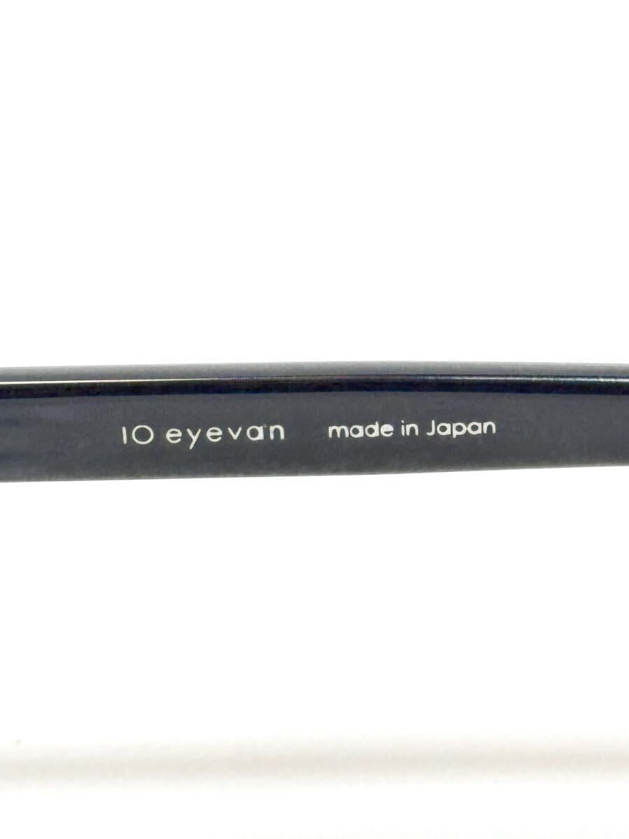 10eyevan テンアイヴァン NO.6 III FR 43 セルロイド 日本製 1002S ブラック サングラス 眼鏡 シルバー925 蝶貝 クラウパントの画像6