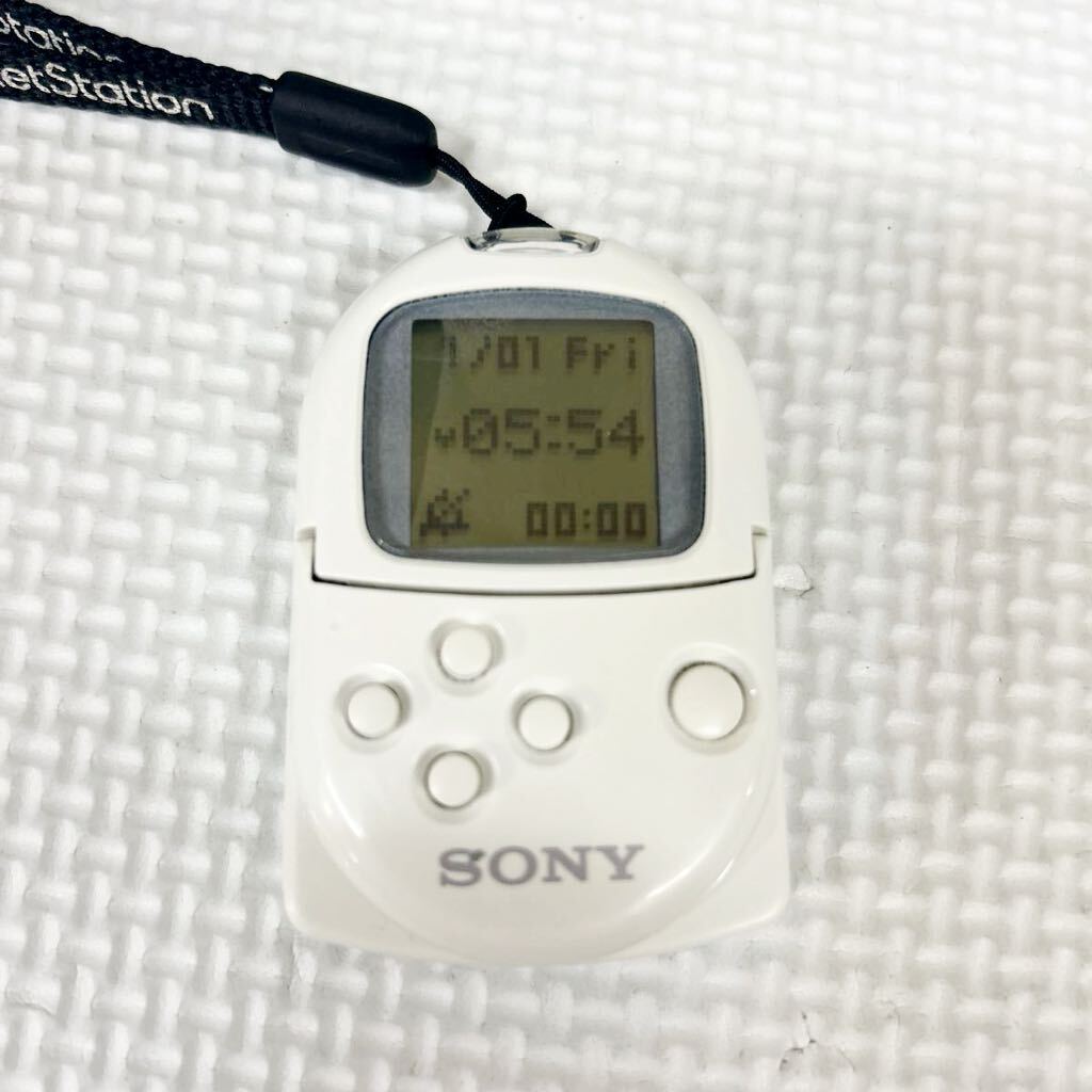 A085 SONY ポケットステーション SCPH-4000ホワイト “通電OK 新品電池入れ替え済み”_画像1