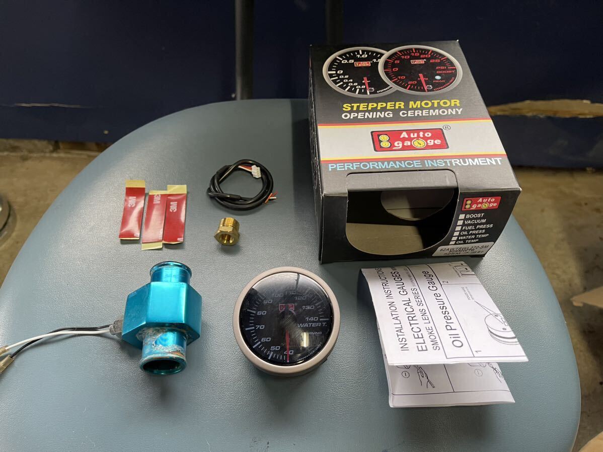  used auto gauge boost controller water temperature gage oil pressure gauge oil temperature gauge set 