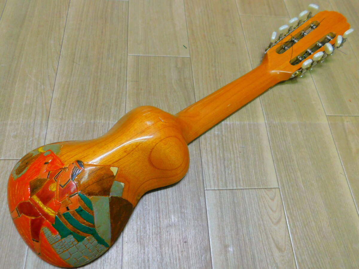 ペルー民族楽器 チャランゴ GUITARRAS ALEXANDER 全長646mm ソフトケース付属 南米弦楽器/K687の画像5