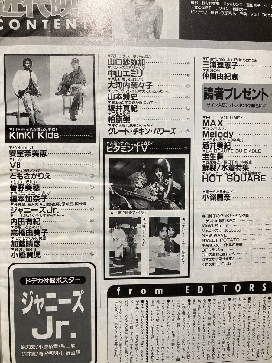 近代映画 1996年4月号 付録ポスター付(他号の付録ポスターも 近代映画 1996年4月号 付録ポスター付(他号の付録ポスターも