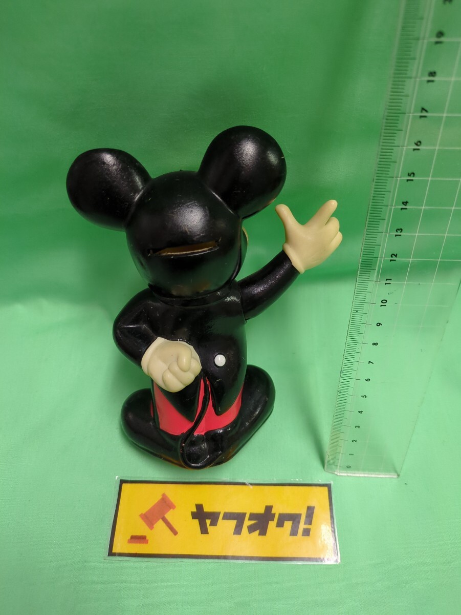 ビンテージ　ミッキー　ディズニー　ソフビ　フィギュア　貯金箱　タキシード_画像2