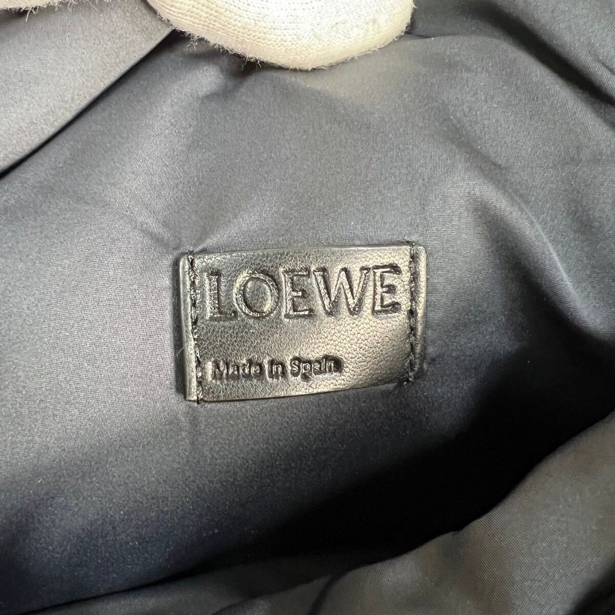 1円 美品 Loewe ロエベ パフィー レザー ボディバッグ ウエストポーチ ボディバッグ ブラック×ブラウン メンズ 仕事 188316_画像10