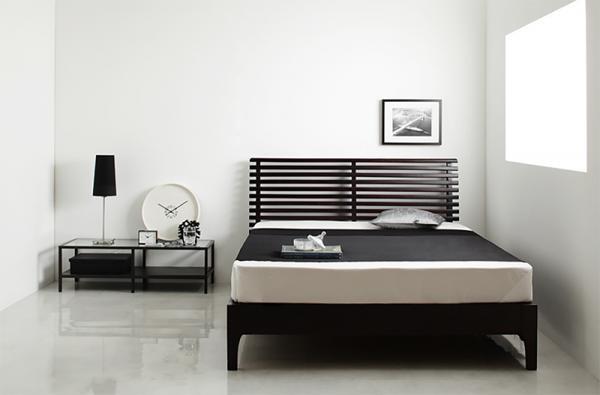 Большая низкая кровать с современной легкой розеткой LECM06 рама кровати только король черный