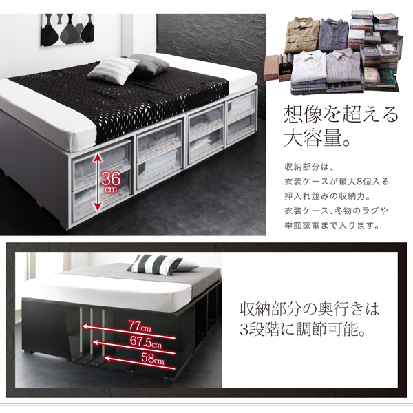  большая вместимость дизайн место хранения bed [SCHNEEshune-] только рама выдвижной ящик нет одиночный [ черный ]