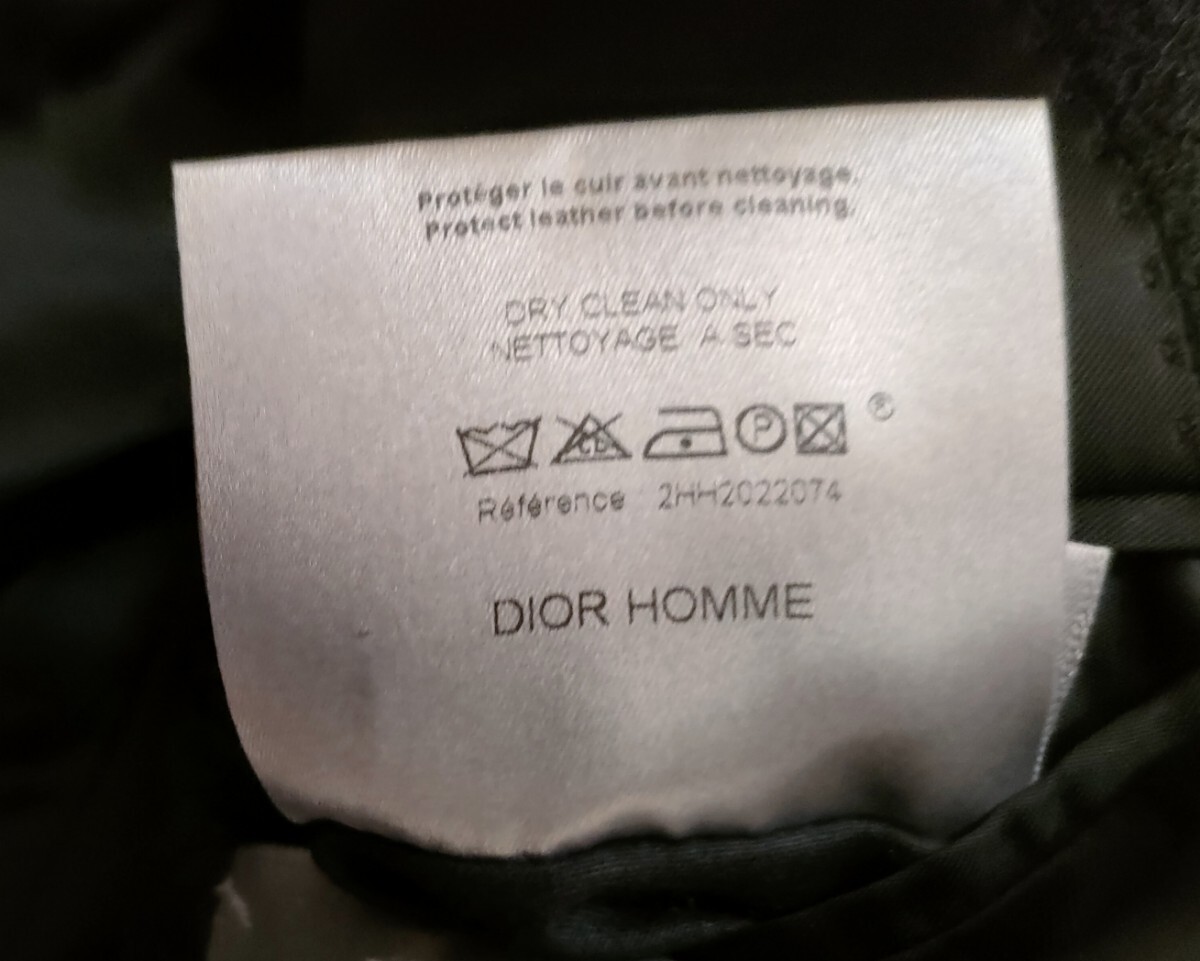 2002AW Dior homme leather laperu jacket | Dior Homme Eddie abrasion man coat 
