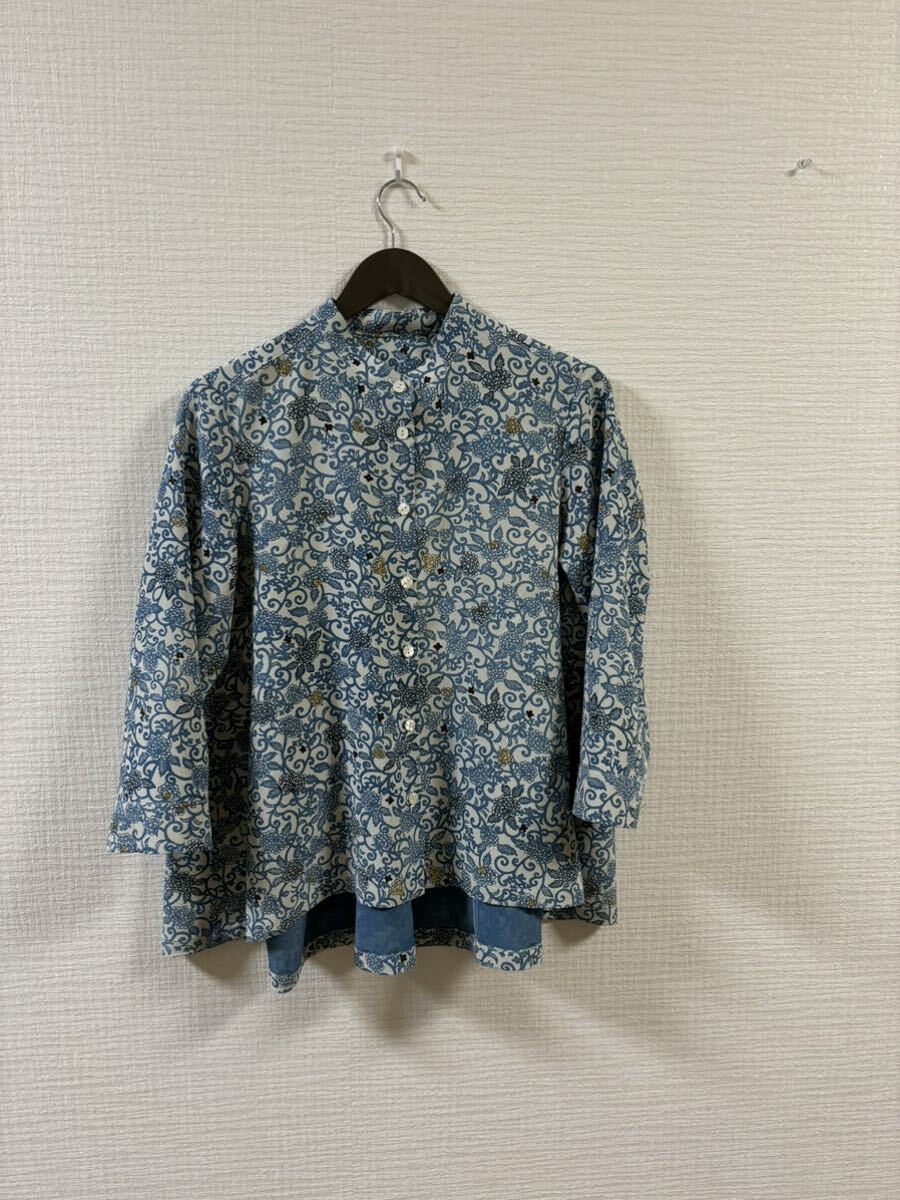  kimono remake swallow tail. blouse type dyeing . Tang . writing silk 