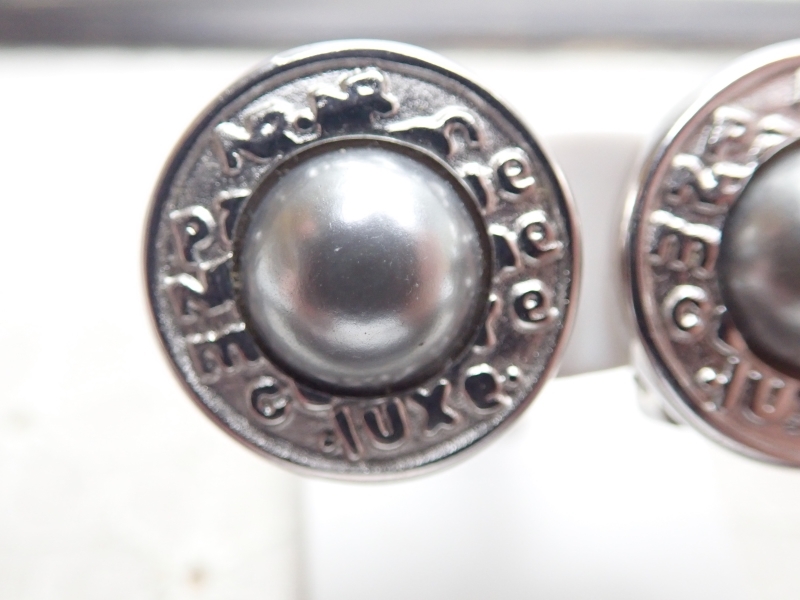 K535 Vintage earrings Nina Ricci NINA RICCI pearl manner design silver color Vintage earring