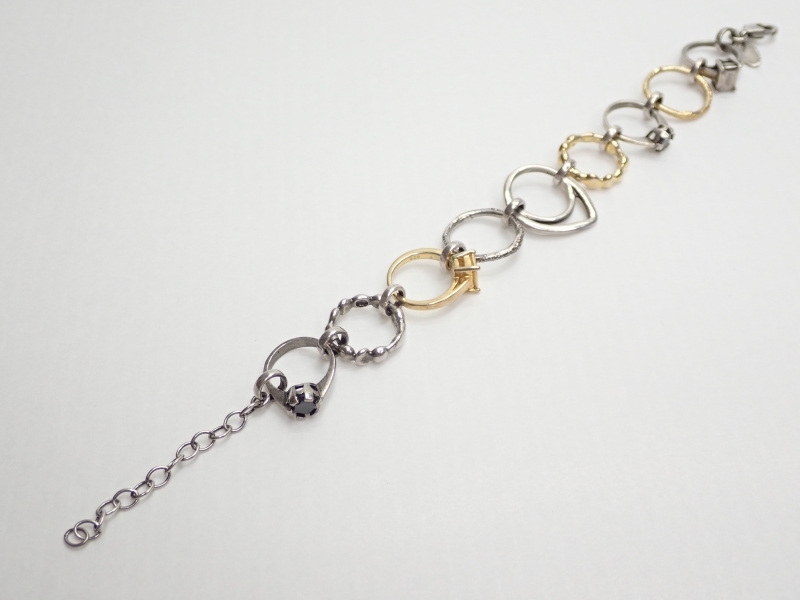 K977 ブレスレット イオッセリアーニ IOSSELLIANI ROMA リングチャーム シルバー 925 21cm Italy Bracelet の画像4