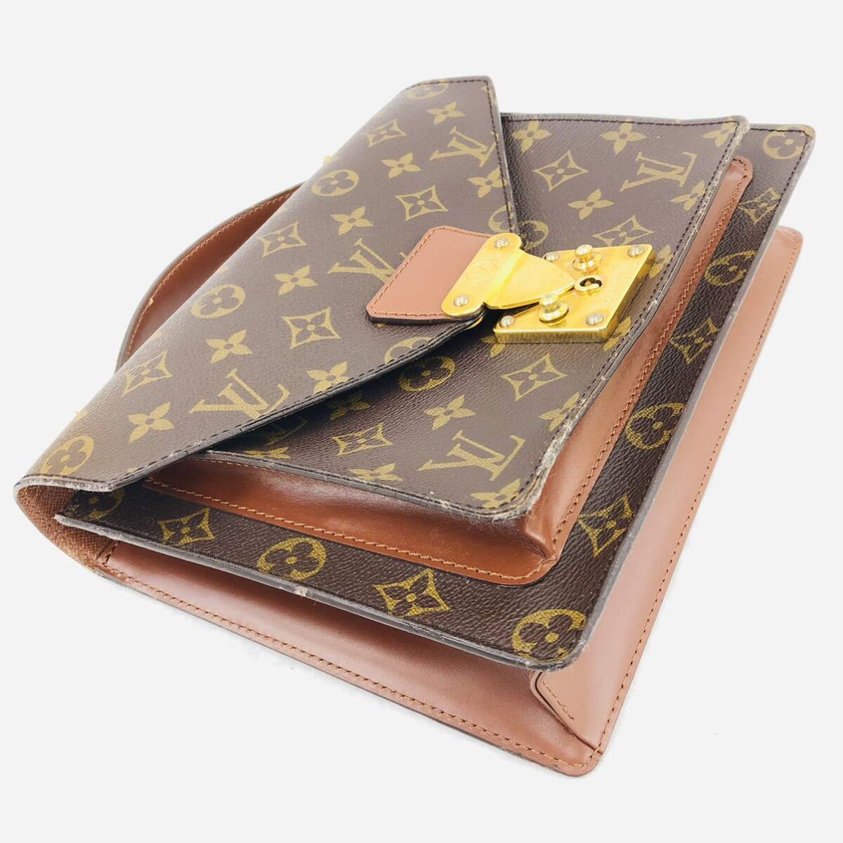 LOUIS VUITTON モンソー 2way モノグラム ショルダーバッグ C4_画像3