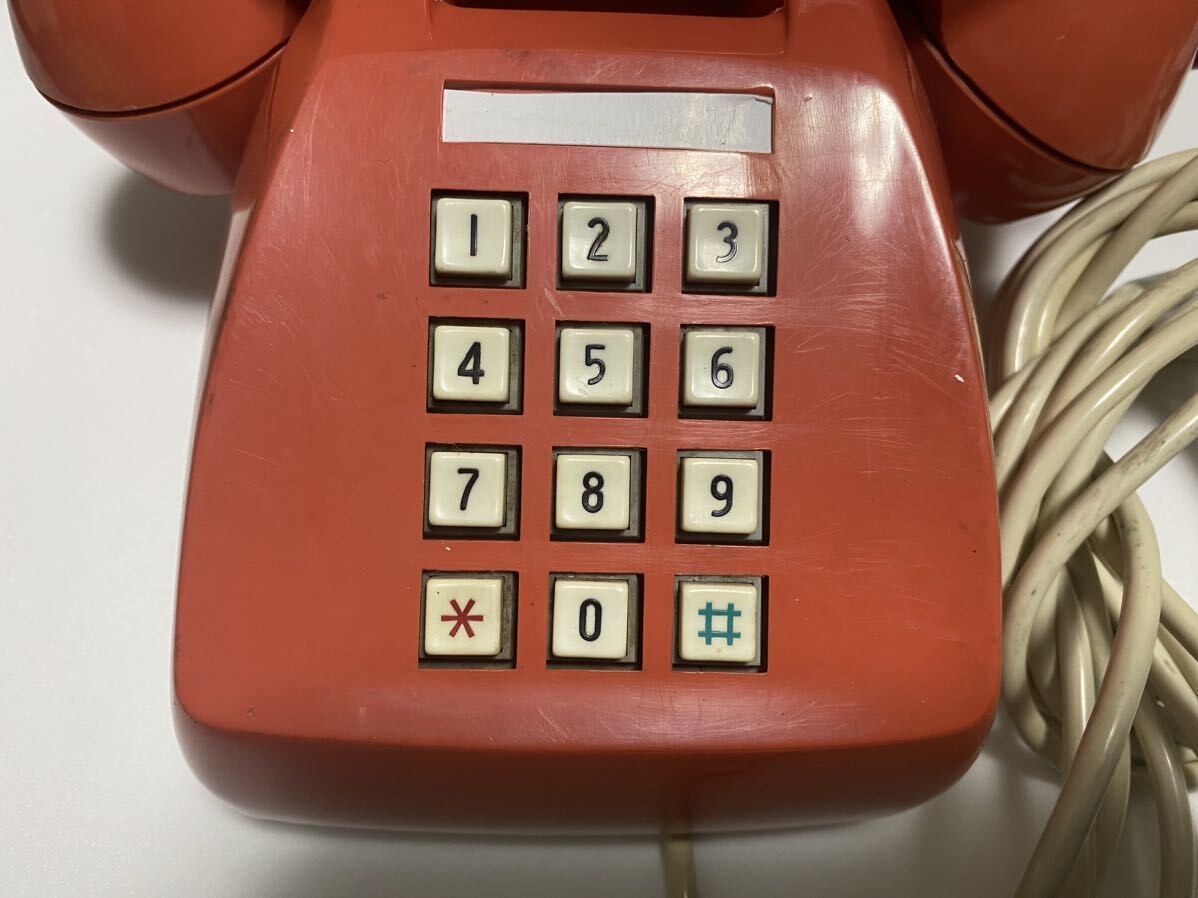 昭和レトロ 電話機 日本電信電話公社 600-P アンティーク プッシュホン インテリア の画像2