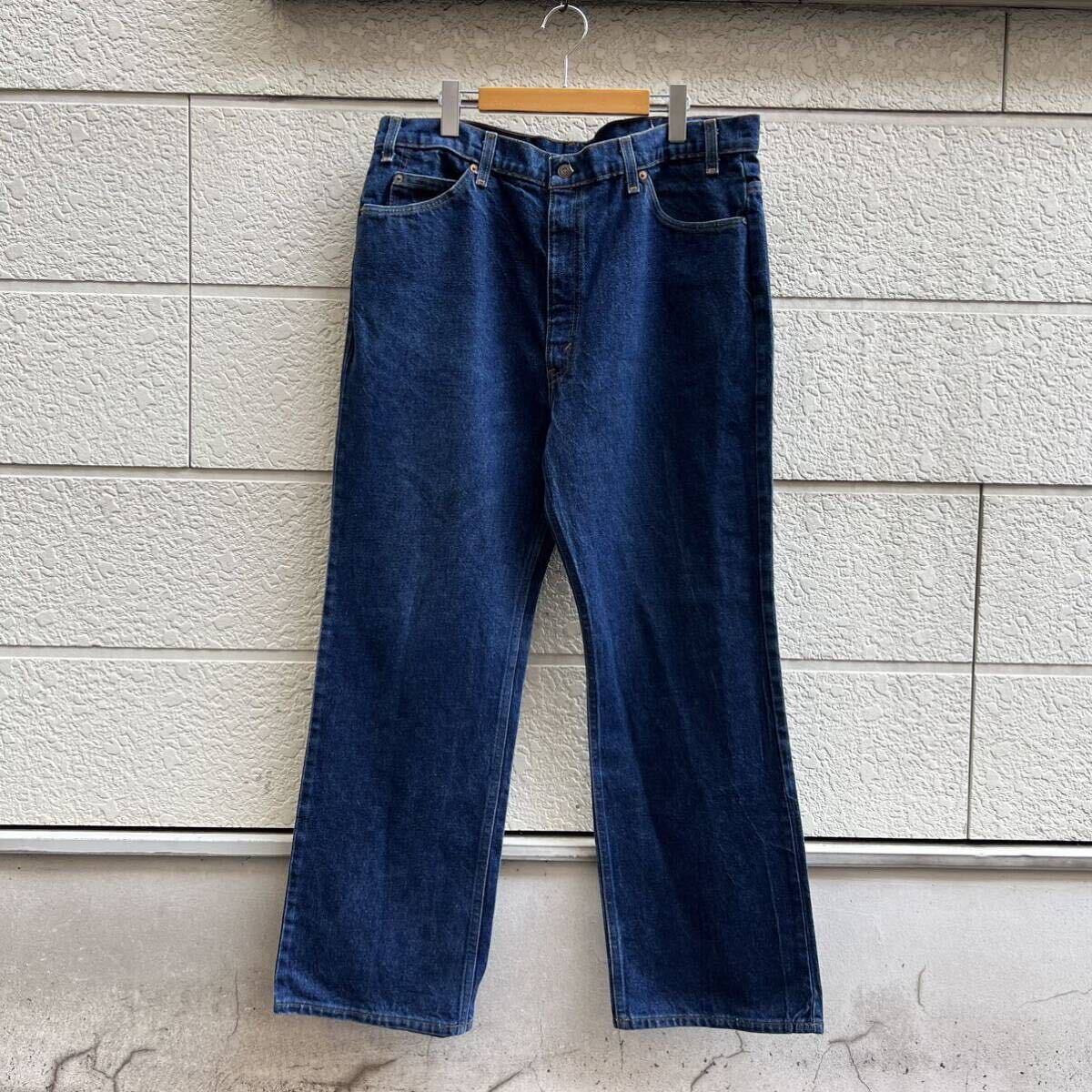 80s USA製 リーバイス 517 デニムパンツ ブーツカット 濃紺 Levi's アメリカ製 古着 vintage ヴィンテージ 40インチ 大きいサイズ 美品_画像1