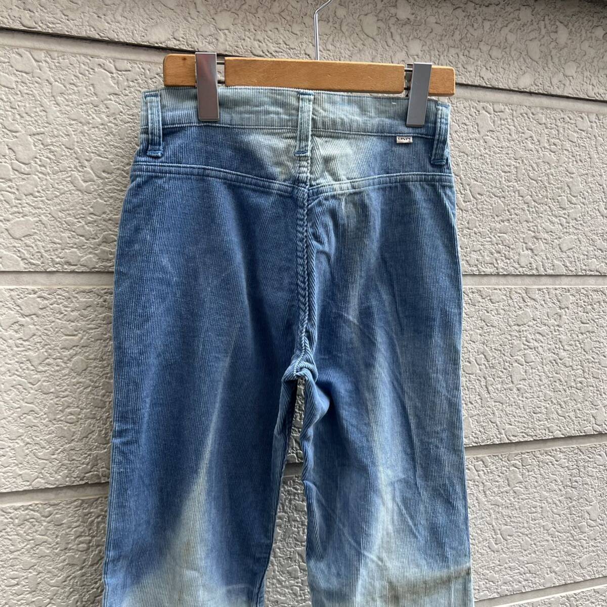 70s 80s 古着 リーバイス スーパーベル フレアパンツ ベルボトム ブーツカット Levi's コーデュロイ vintage ヴィンテージ フェイド ⑦_画像4