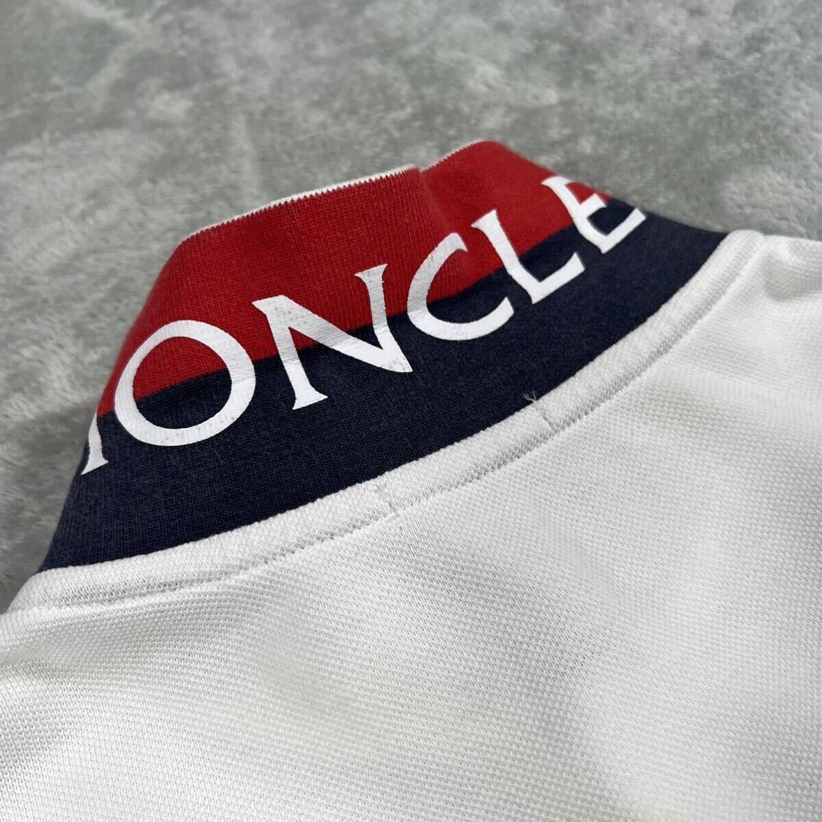 1円〜 美品 MONCLER モンクレール マグリア 半袖ポロシャツ ホワイト Lサイズ 7293の画像3