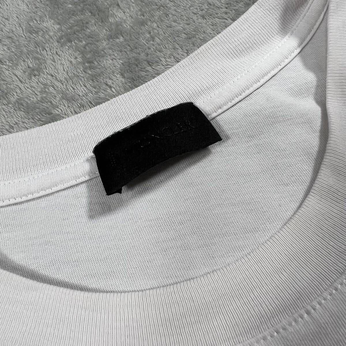 1円〜 MONCLER モンクレール 半袖Tシャツ ホワイト Mサイズ 7188の画像5