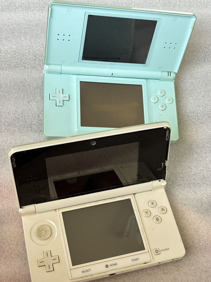 Nintendo ゲーム機 DS 3DS任天堂 DSLite ニンテンドー 2点まとめてジャンク品_画像1
