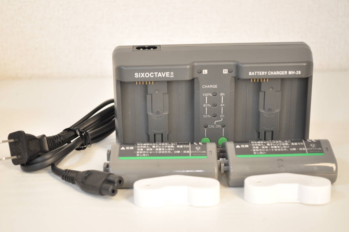 貴重なセット品 SIXOCTAVE MH-26 互換充電器 EN-EL18 互換バッテリー 2個 ♯A5271