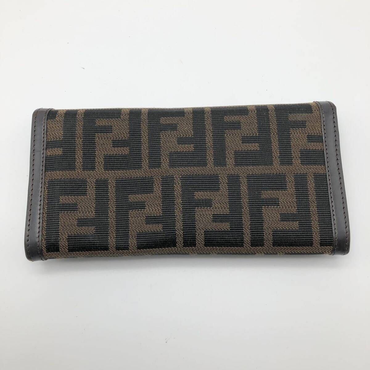 FENDI フェンディ ズッカ柄 長財布 レザー キャンバス 二つ折り ブラウン レディース　メンズ_画像10