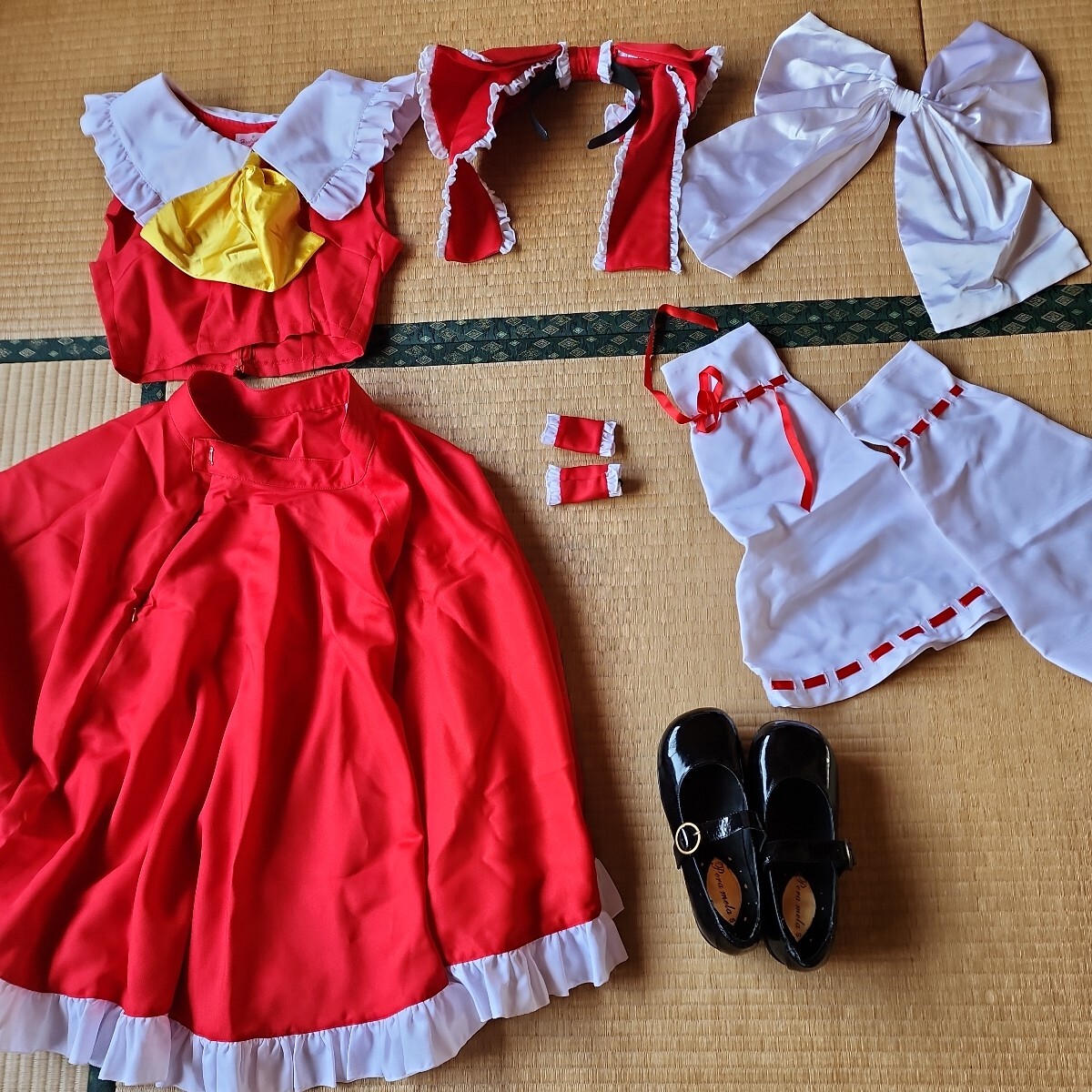  higashi person Project. beauty . dream S size shoes 23 centimeter one jpy start cosplay .. white . red .... making large Katyusha . ribbon . dressing up 