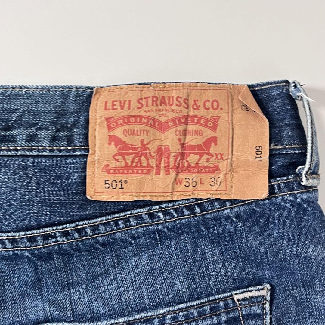 Levi's 501 ヒゲ 縦落ち アメカジ デニム w36 L30 古着_画像8