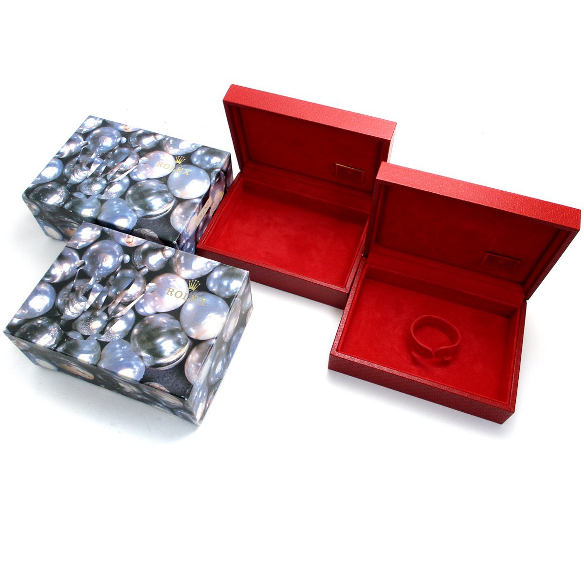 ROLEX ロレックス BOX ２個セット 時計用 付属品 【箱のみ】赤 真珠 空 