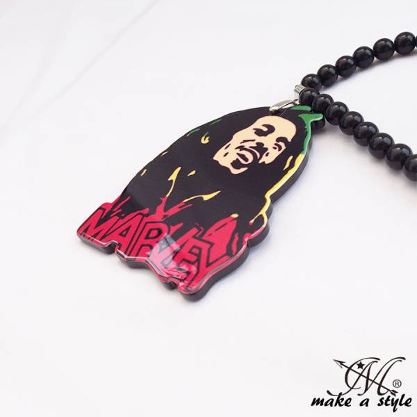  Bob ma- Lee las Takara - black Reggae necklace 343