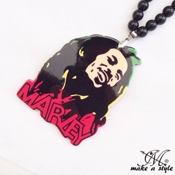  Bob ma- Lee las Takara - black Reggae necklace 343