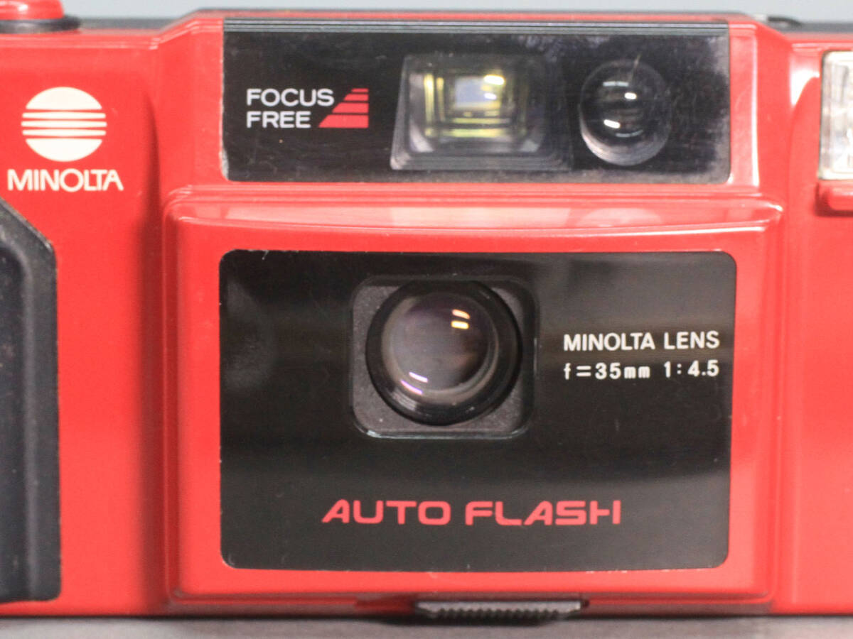 【09】 MINOLTA AF-E AUTO FLASH 35mmF4.5レンズ付　コンパクトカメラ_画像8