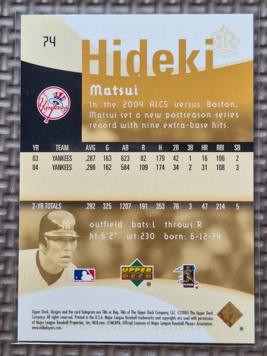 2005 Upper Deck Reflections #74 HIDEKI MATSUI New York Yankees Yomiuri Giants_画像2