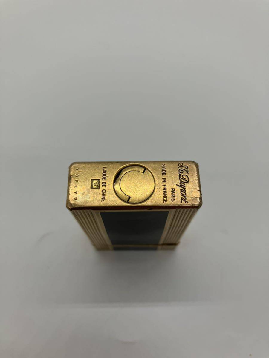 【Y8657】S.T.Dupont デュポン ライン1 ガスライター ブラック ゴールドカラー ツートン 送料無料_画像7