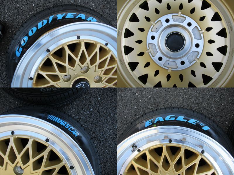 200系ハイエース用 GOODYEAR ホワイトレターNASCAR＋ ネオクラシカルデザイン メッシュFENICE-RX3 ゴールド １７インチ 4本SET 送料込価格_画像5