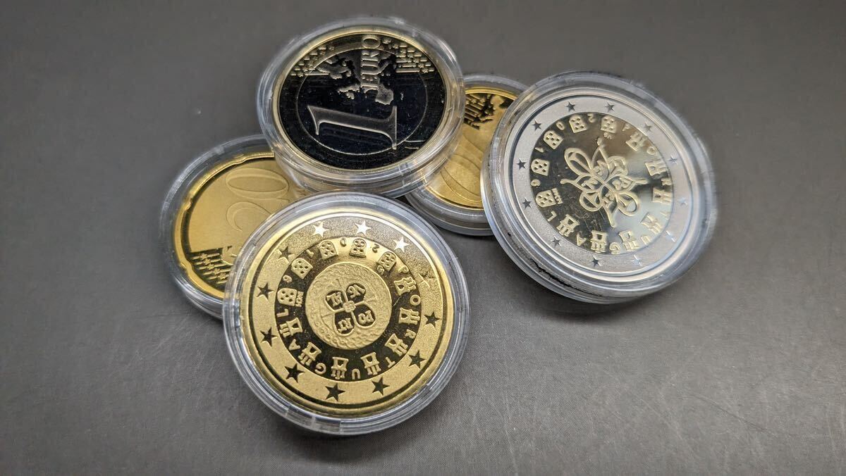 S3303 古美術 硬貨 硬幣 貨幣 海外 コイン ユーロ 5枚まとめ 総重量約43g アンティーク_画像10