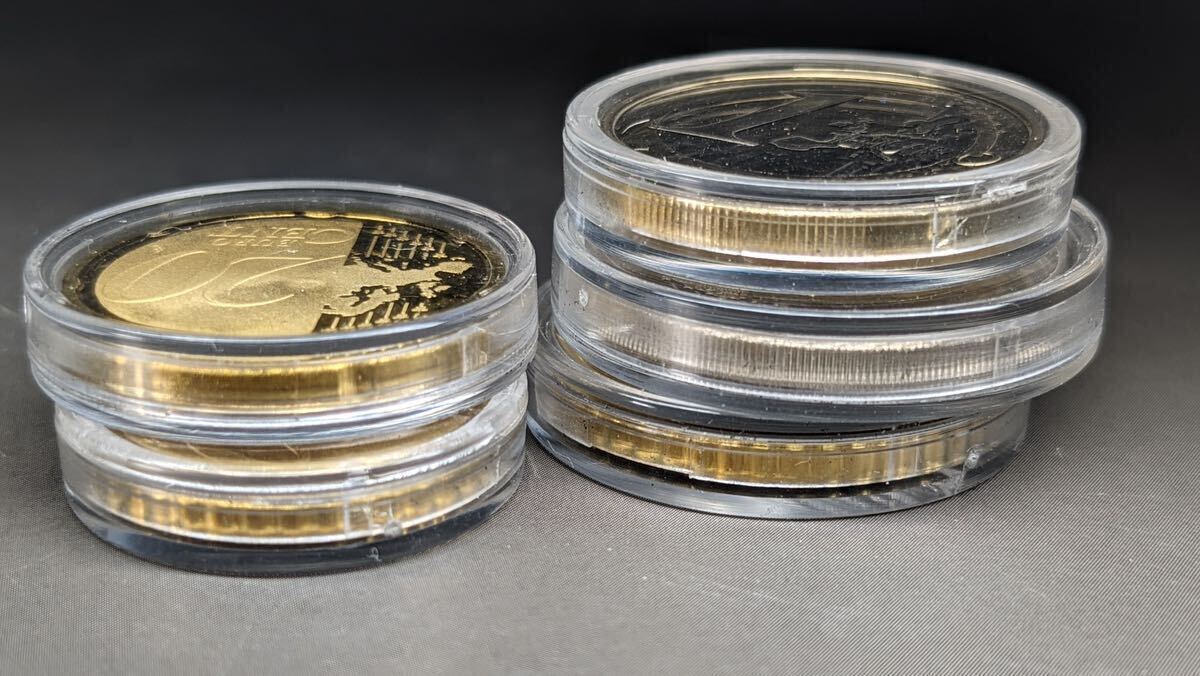 S3303 古美術 硬貨 硬幣 貨幣 海外 コイン ユーロ 5枚まとめ 総重量約43g アンティーク_画像3