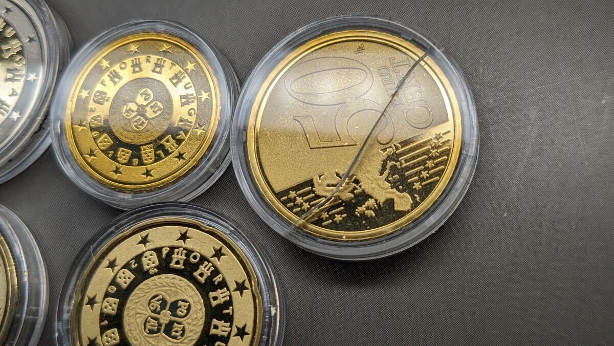 S3303 古美術 硬貨 硬幣 貨幣 海外 コイン ユーロ 5枚まとめ 総重量約43g アンティーク_画像6