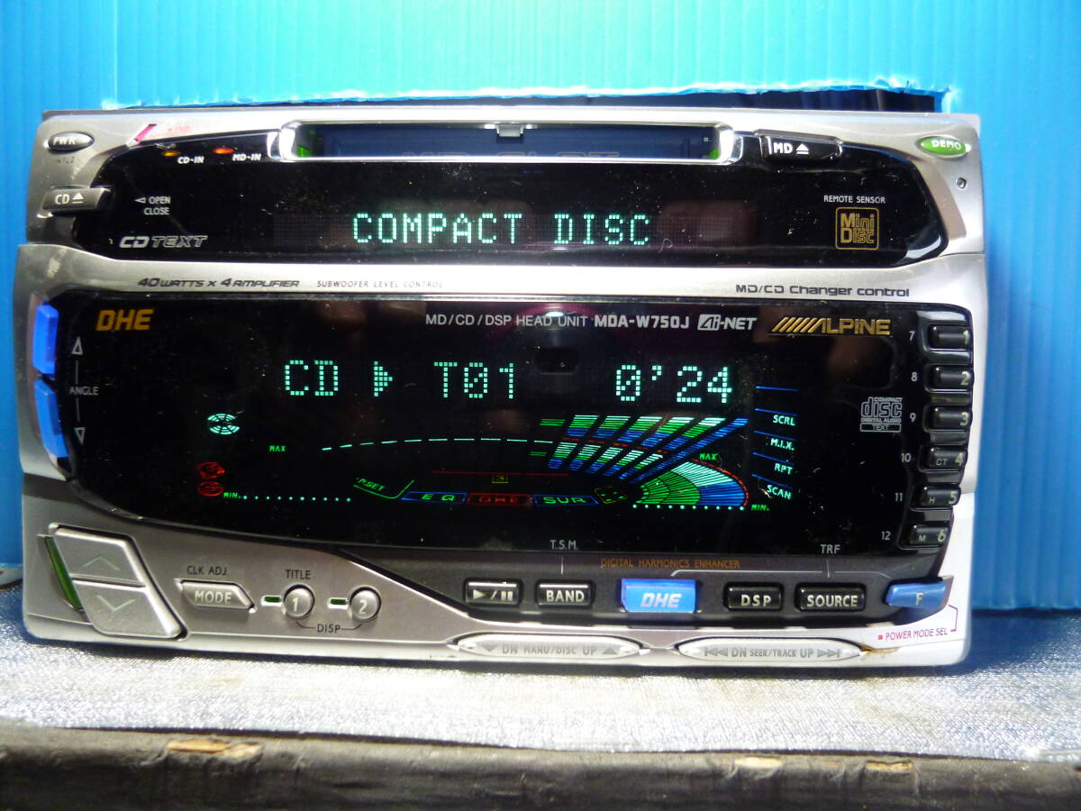  Alpine CD/MD панель.MDA-W750J, изрядно старый товар 