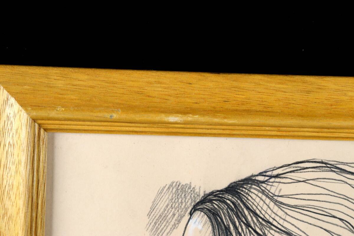 ◆楾◆ 真作保証 石坂春生「女のいる風景」肉筆鉛筆画6号 デッサン T[B32]OO/24.3廻/SI/(120)の画像9
