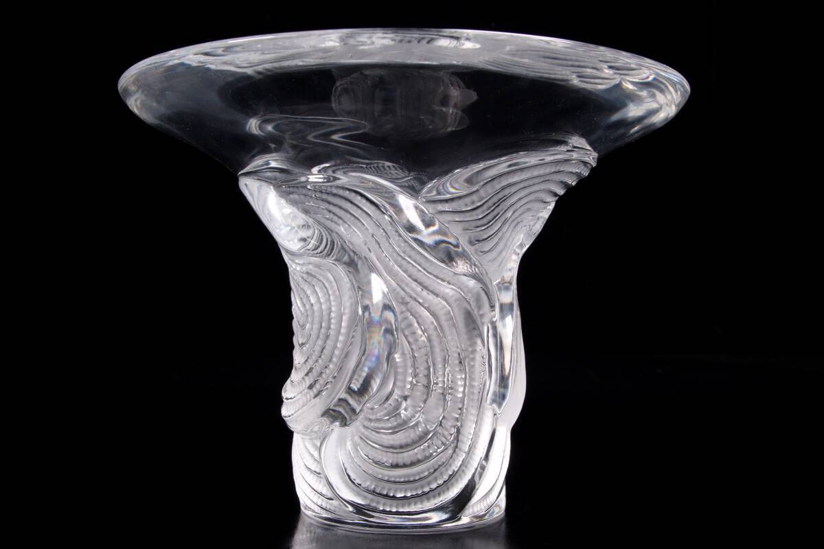 ◆楾◆ 百貨店購入 ラリック LALIQUE 「セルテラ」 ガラスベース フラワーベース 花瓶 [B133.1]RV2/24.3廻/FM/(100)_画像4