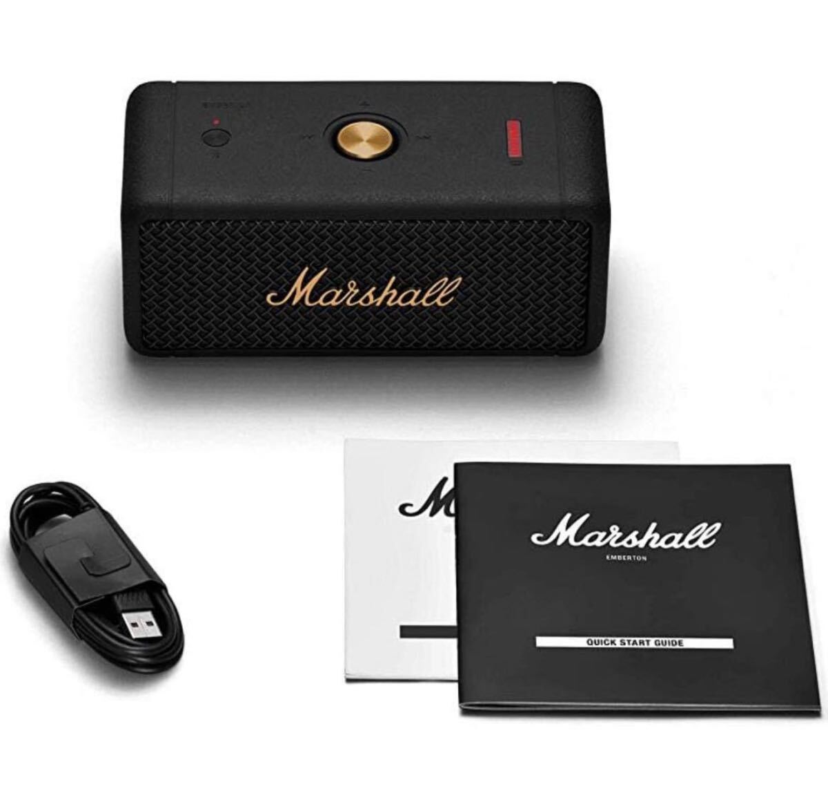 ★Marshall EMBERTON BLACK&BRASS Bluetooth スピーカー マーシャル エンバートン ブルートゥース 防水 IPX7 【新品未開封】★_画像5