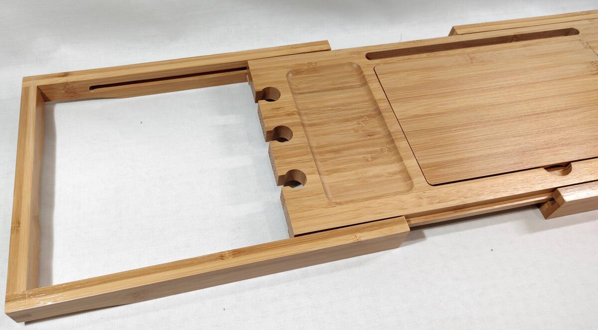 [1 jpy exhibition ]Utoplike bathtub tray bamboo made bust re- bath table adjustment possibility bus table bath tray bus rack holder 