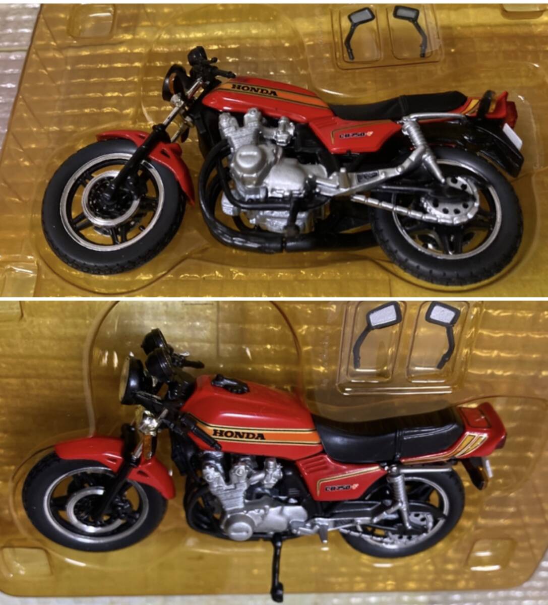 3B02★少年マガジン カスタムバイク 1/24★バリバリ伝説★巨摩郡 HONDA CB750FB★後期 角ミラー★アオシマ サンエス★未使用未展示_画像5