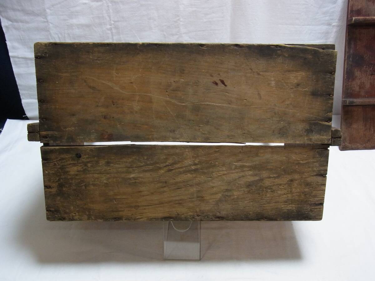  old tool * wooden hill keep . front box * circle . shop number .. mochi storage box toolbox storage peace tool peace old Japanese-style house Cafe antique antique Vintage 140