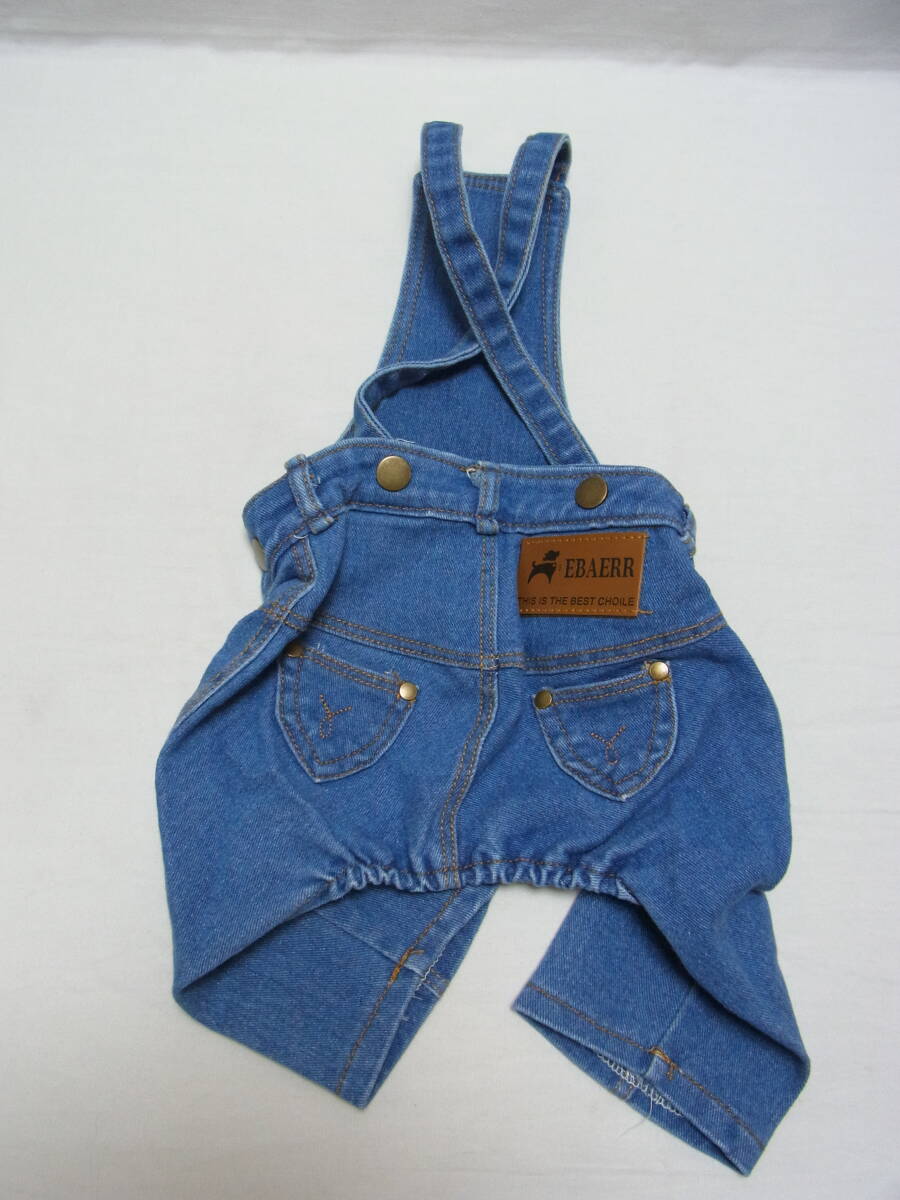  unused dog clothes XL*EBAERR Denim overall * jeans overall Kawai i casual .... Cafe debut dog dog dog clothes 6
