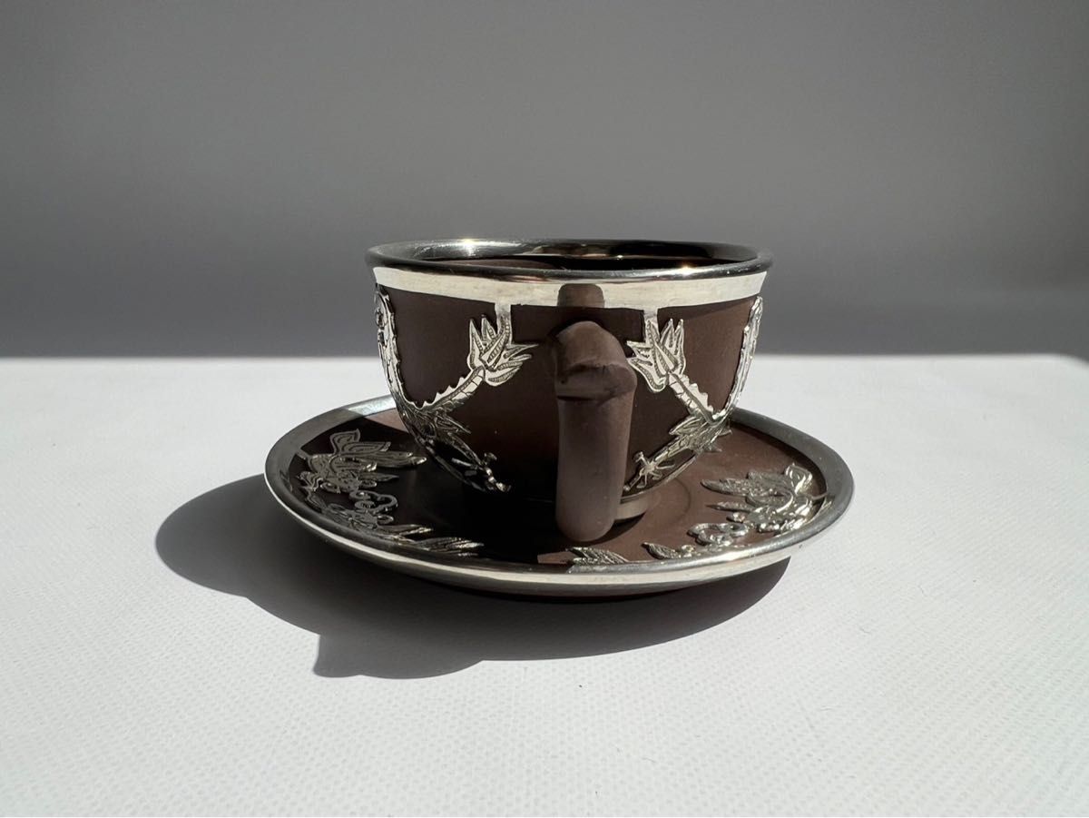 中国茶器セット ティーセット カップ ソーサー 龍 錫