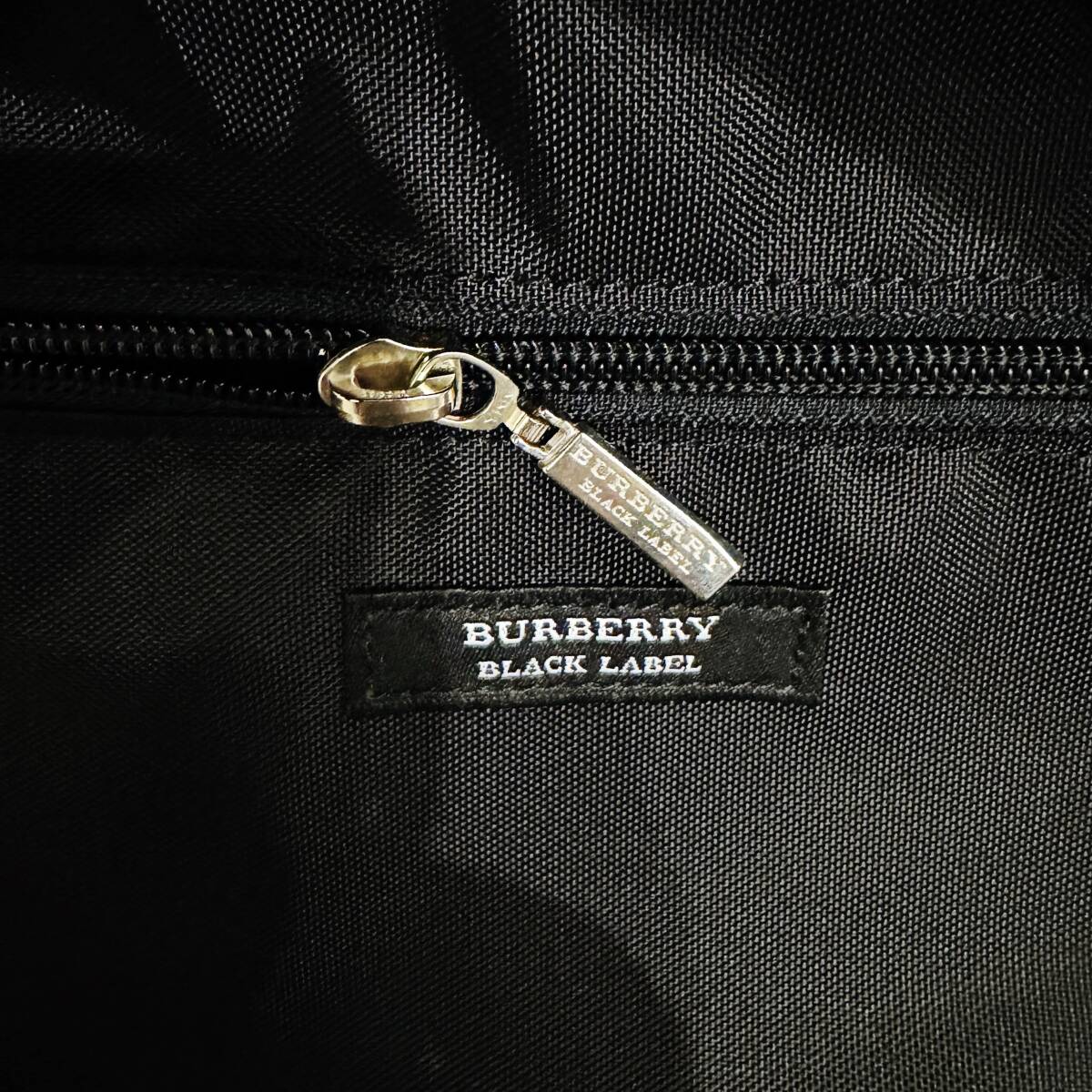 美品 BURBERRY BLACK LABEL バーバリーブラックレーベル ナイロン＆本革 ブリーフケース ビジネスバッグ サイドノバチェック 黒白青 #2697_画像10