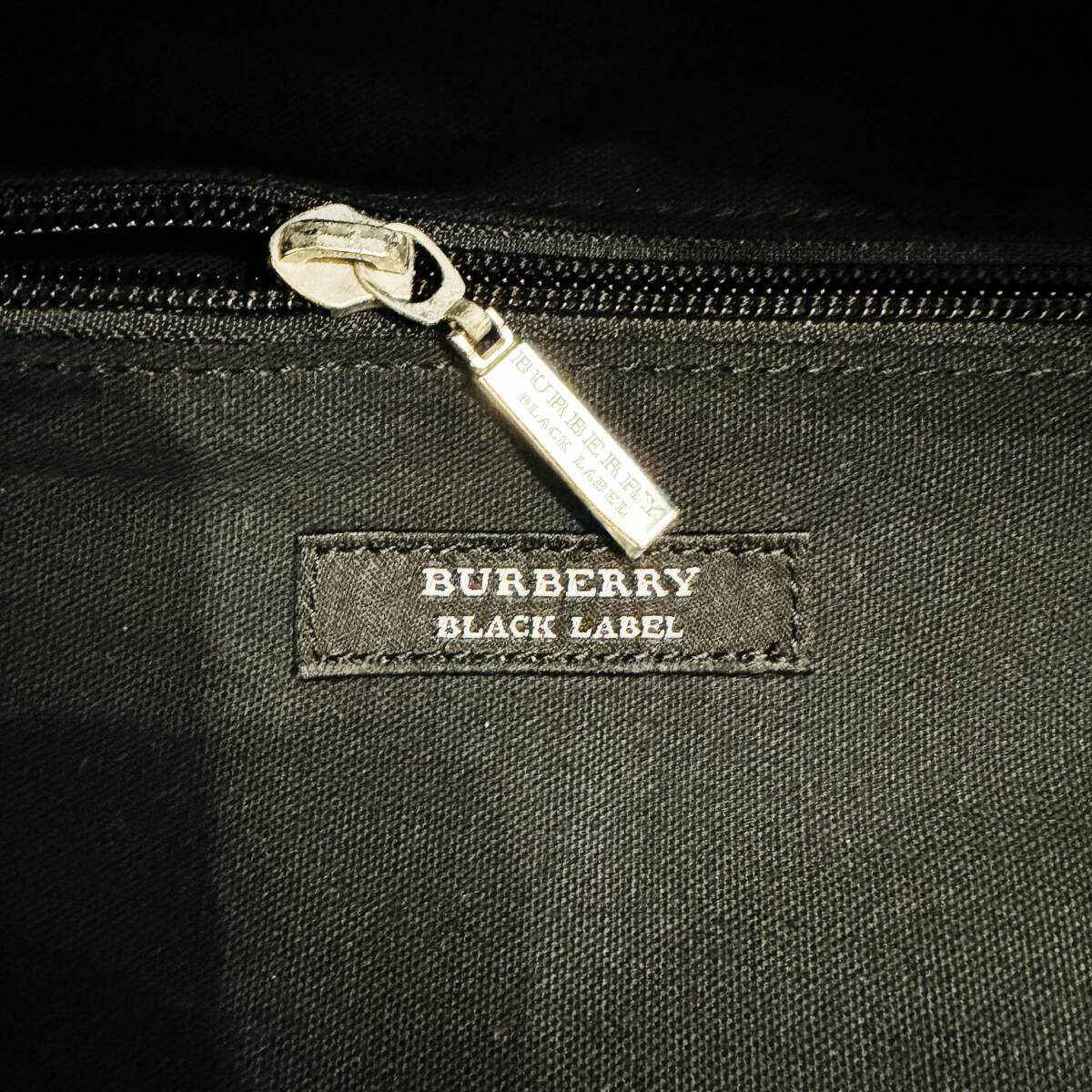 激レア BURBERRY BLACK LABEL キャンバス＆本革 マリンブリーフケース ビジネスバッグ ホースマーク 紺白 #2700_画像9