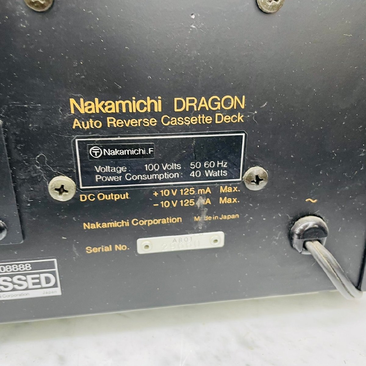 P1318*[ Junk ]Nakamichi Nakamichi DRAGON cassette deck 