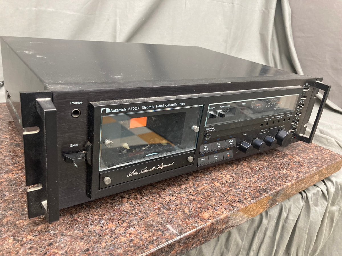 P1112☆【ジャンク】Nakamichi ナカミチ 670ZX カセットデッキ_画像1